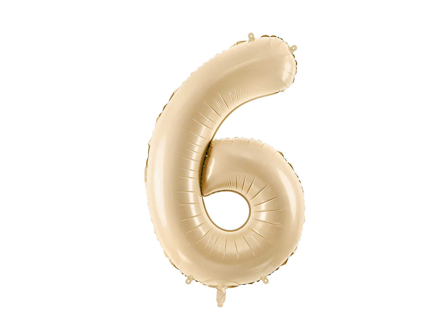 Foil Balloon Number 6 Beige (72cm)