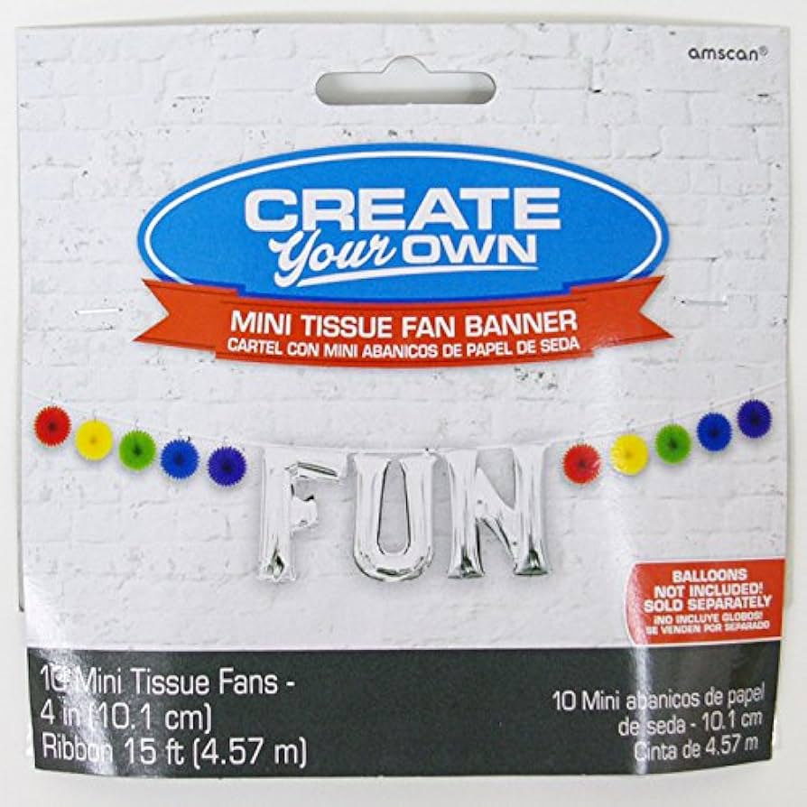 Tissue Banner Create Your Own Mini Tissue Fans Banner 15ft – Fiesta Warehouse