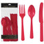 Reusable Assorted Cutlery Apple Red (x24u)