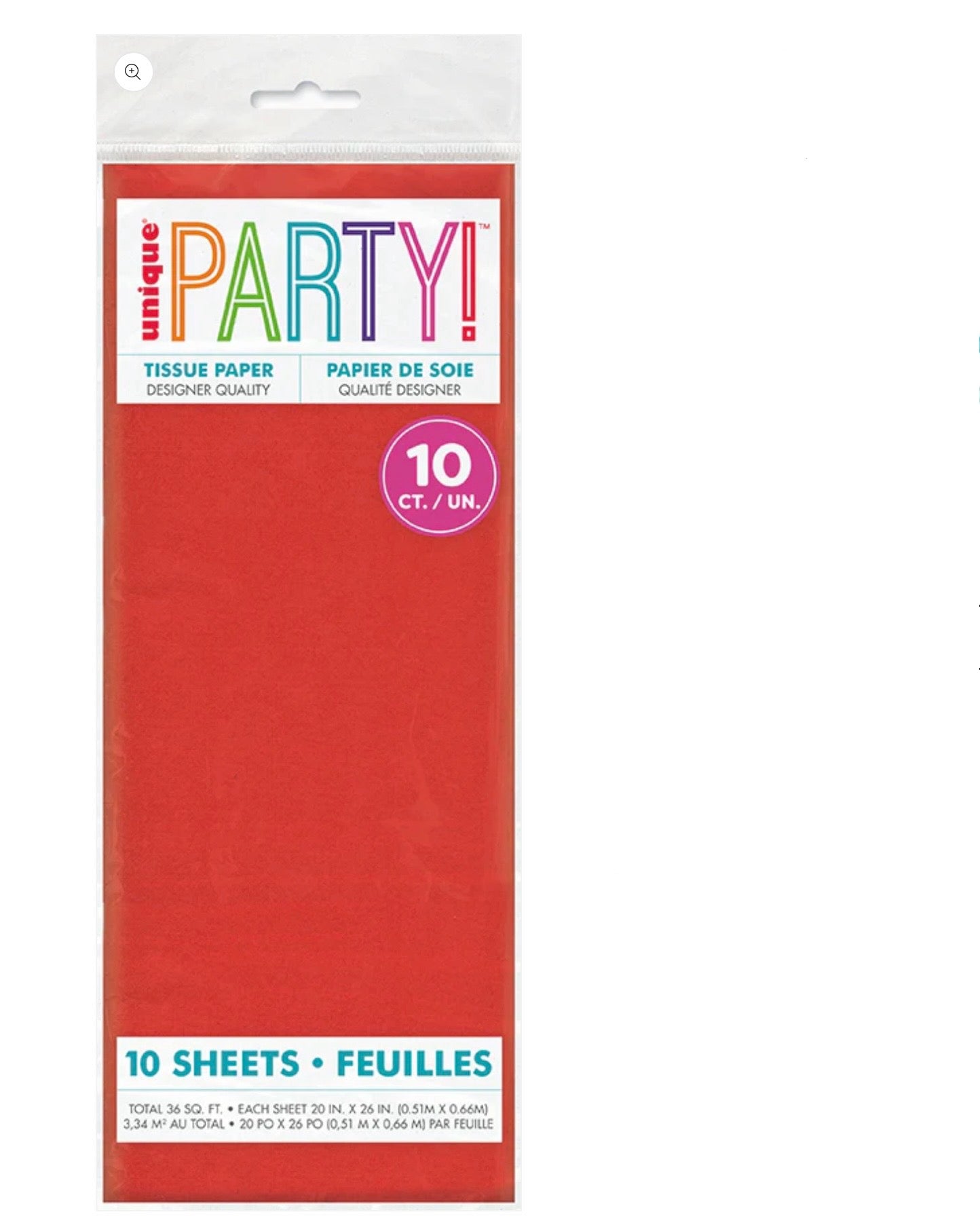 Tissue Paper 10ct Red
