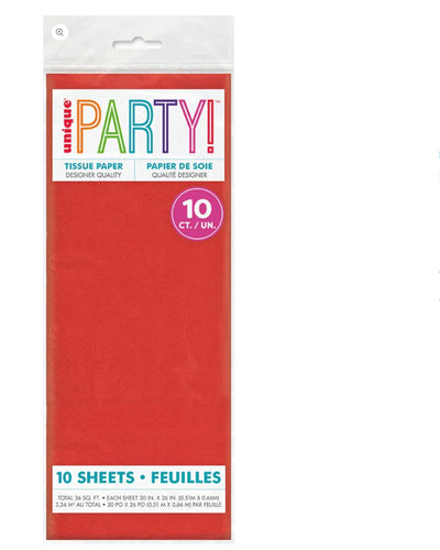 Tissue Paper 10ct Red