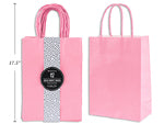 Large Kraft Gift Light Pink Bag 25x33x12cm 12pc/Pk