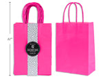 Small Kraft Gift Magenta Bag 15x21x8cm 12pc/Pkg
