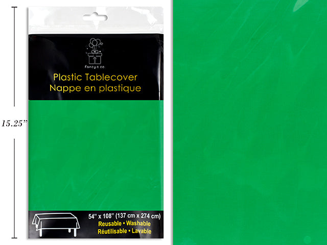 Green Plastic Rectangular Table Cover 54x108" Heavy Duty ( 40.5 sq ft )