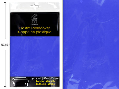 Navy Blue Plastic Rectangular Tablecover 54x108" Heavy Duty ( 40.5sq ft )