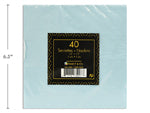 Baby Blue Napkins 2 Ply 6.45X6.5" 40/pk 33x33cm