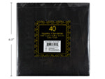 Black Napkins 2 Ply 6.45X6.5" 40/pk 33x33cm