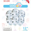 Latex Balloon 12" Clear Confetti Silver (x6u)