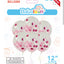 Latex Balloon 12" Clear Confetti Colors (x6u)