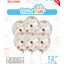 Latex Balloon 12" Clear Confetti Rose Gold (x6u)