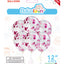 Latex Balloon 12" Clear Confetti Colors (x6u)
