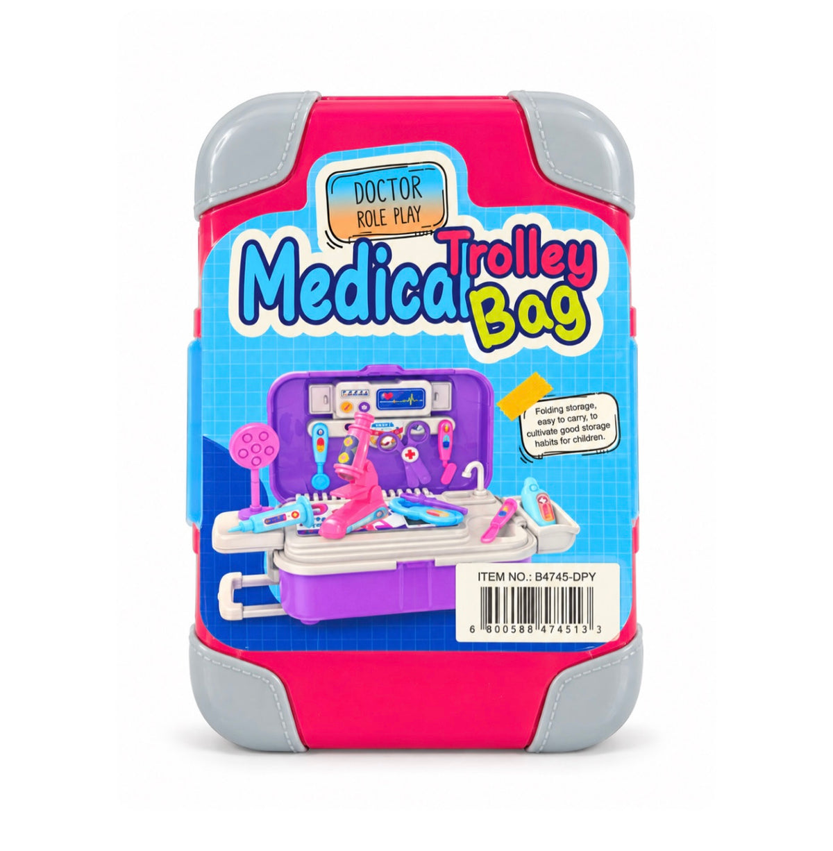 Doctor Role Play Medical Trolley Bag Kids Girl Toy
