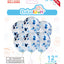 Latex Balloon 12" Clear Confetti Colors (x6u)