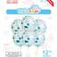 Latex Balloon 12" Clear Confetti Colors (x6u)