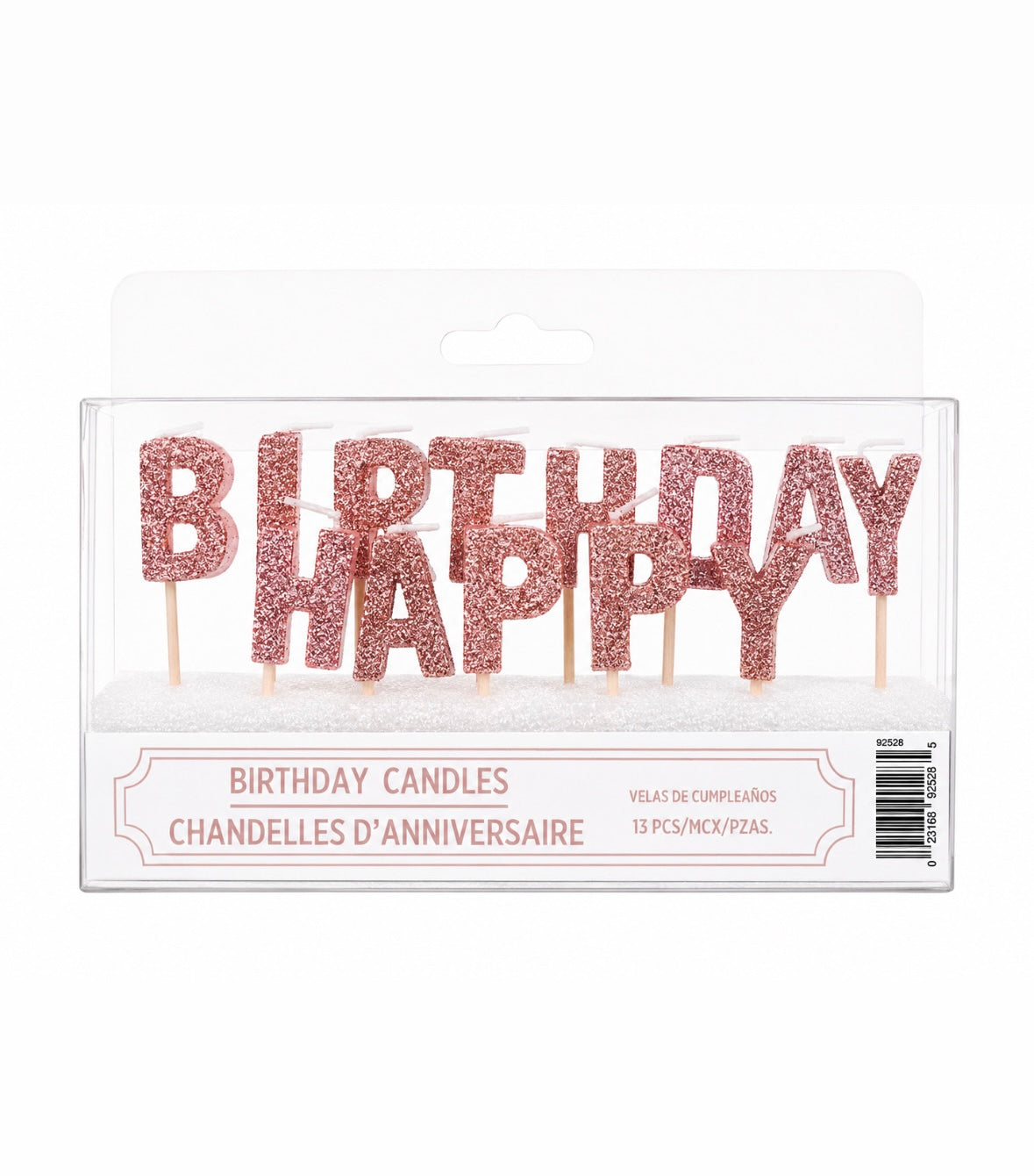 Happy Birthday Pink Blush Candles 13ct