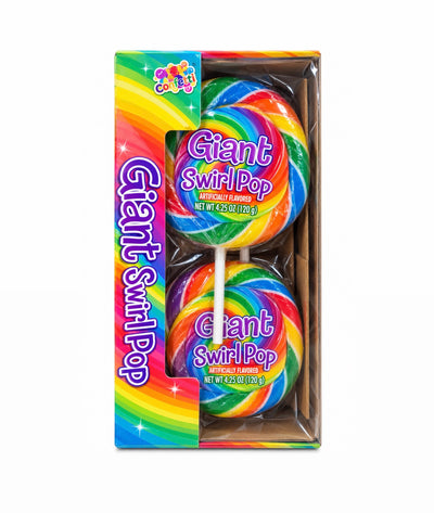 Giant Colorful Carnival Swirl Lollipops 12ct 4.25oz