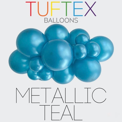 Tuftex 11” Metallic Teal Latex Balloon (x100u)