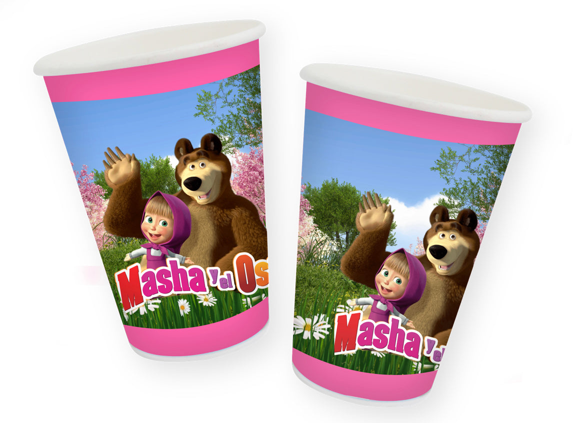 Vasos Masha y El Oso (x8u)
