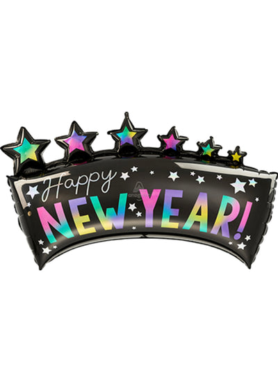 SUPER SHAPE HAPPY NEW YEAR STAR BANNER