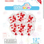 Latex Balloon 12" Clear Confetti Colors (x6u)
