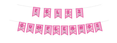 BANDERIN FELIZ CUMPLEAÑOS HELLO KITTY (X1 UNIDAD)