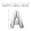Happy New Year Balloon Streamer - Silver