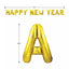 New Year Banner Balloon Streamer - Gold