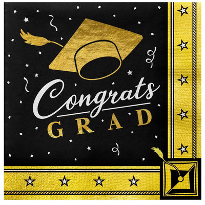 Gold Servilletas Graduation Party (x16u)