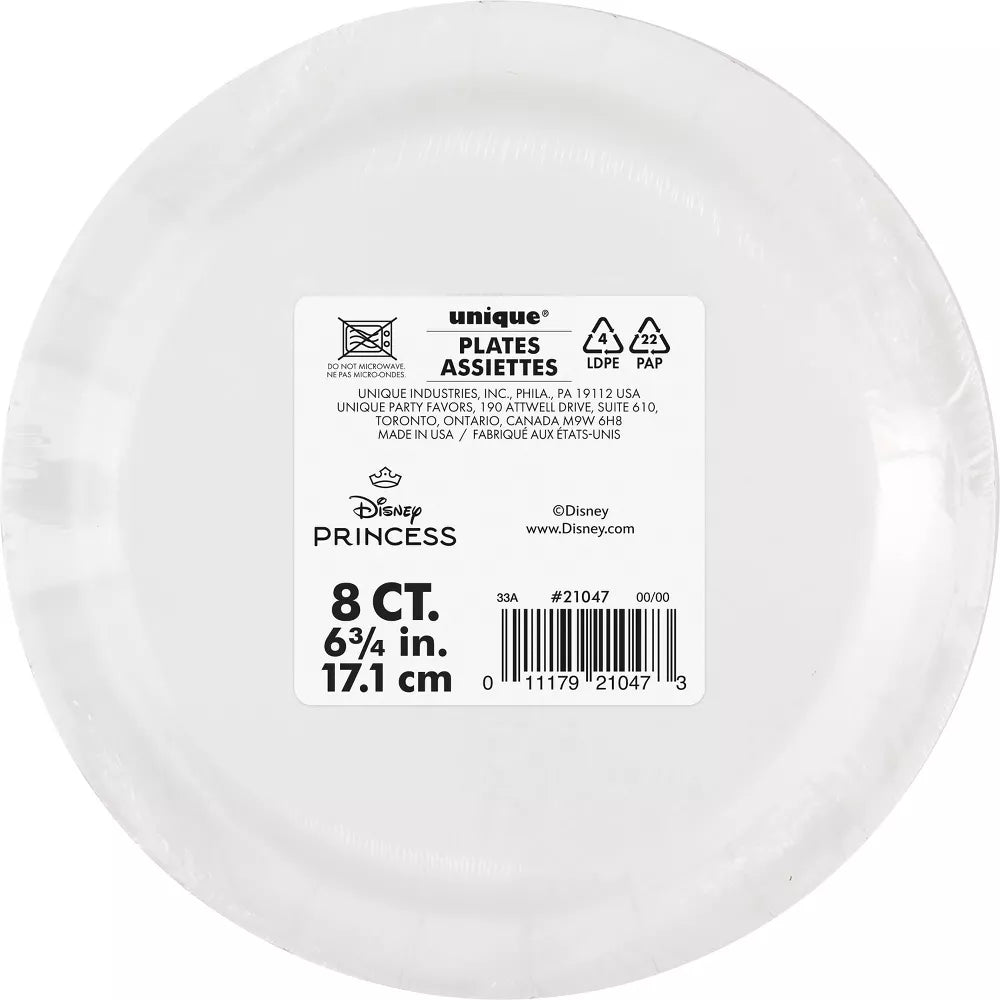 Disney Princess Plates 7" (x8u)