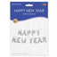 Happy New Year Balloon Streamer - Silver