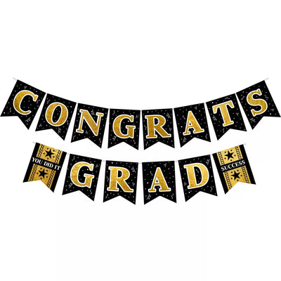Gold Graduation Party Banner (x1u)