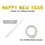 New Year Banner Balloon Streamer - Gold