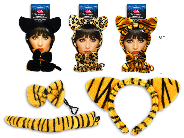 Disfraz Adulto Gata Sexy Set 3pcs Peluche