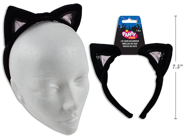 Diadema de Peluche con Orejas de Gato para Adultos