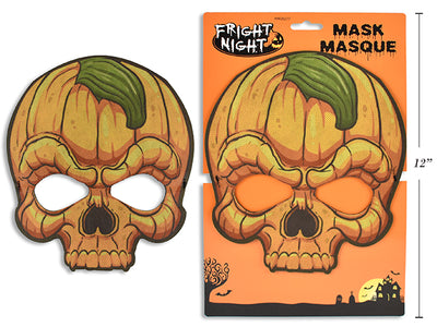 Máscara Calavera Naranja Fieltro Halloween