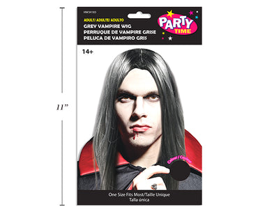 Peluca Vampiro Gris Adulto 22"