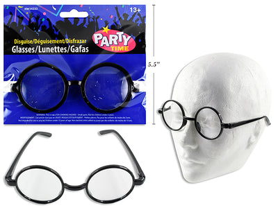 5.5in Costume Wizard Disguise Glasses. Polybag w/Insert.