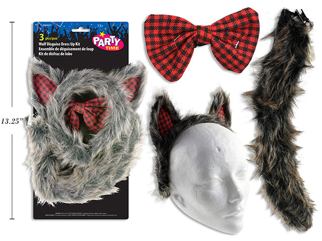 Set de 3 Piezas Disfraz de Lobo Halloween – Buffalo Plaid