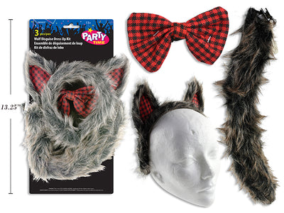 Set de 3 Piezas Disfraz de Lobo Halloween – Buffalo Plaid