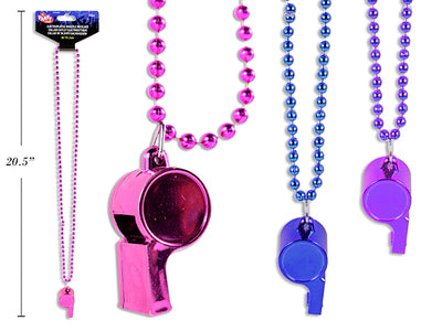 Collar de Cuentas con Silbato Electrochapado - 36 in