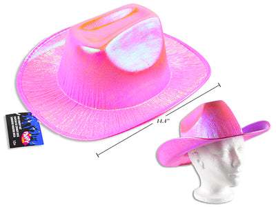 Sombrero Vaquero Rosa Brillante Adulto