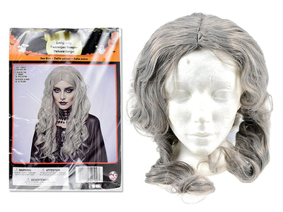 Peluca Bohemia Gris Ondulada 17" Adulto