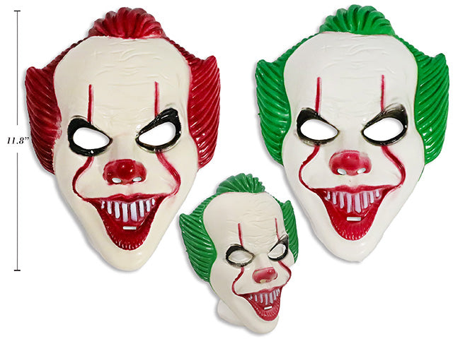 Máscara Payaso Movie PVC 11.8x9.45" 2 Colores