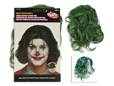 Peluca Payaso Verde de Película