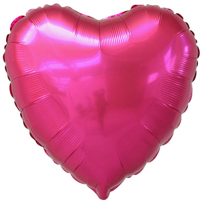 Solid Matte Heart Pink Balloon 18"