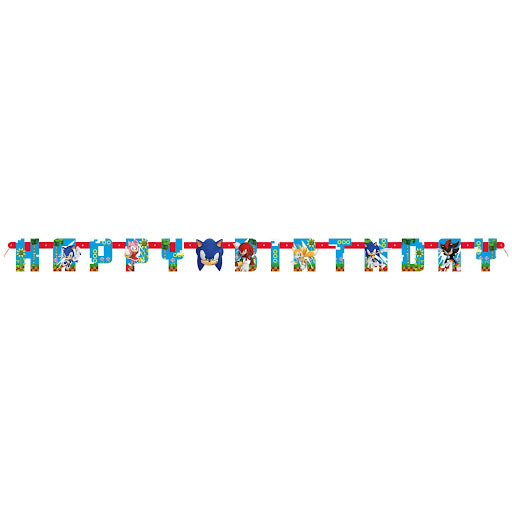 Sonic Jointed Banner "Happy Birthday"