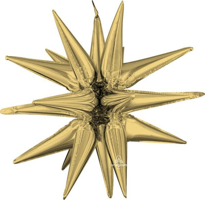 MULTI BALLOON MAGIC STAR LARGE WHITE GOLD