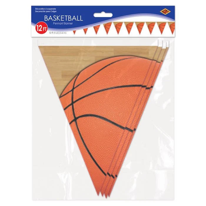 Basketball Pennant Banner 12ft