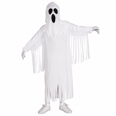 White Ghost Tunic and Hood Kids Boy Costume