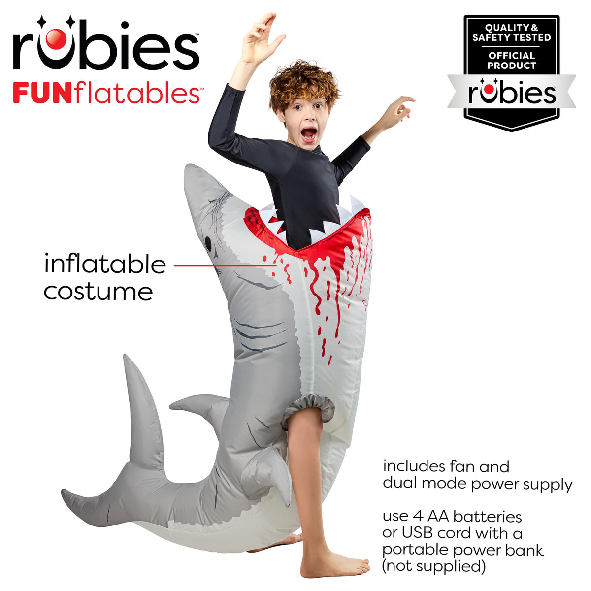Inflatable Shark Bite Kids Costume One Size
